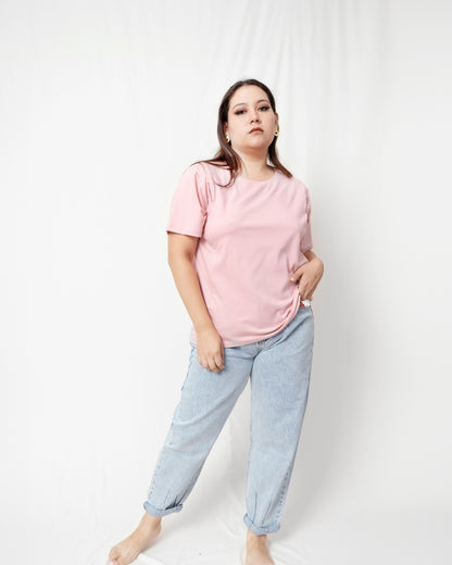 Blusa Básica de Lactancia - Palo Rosa