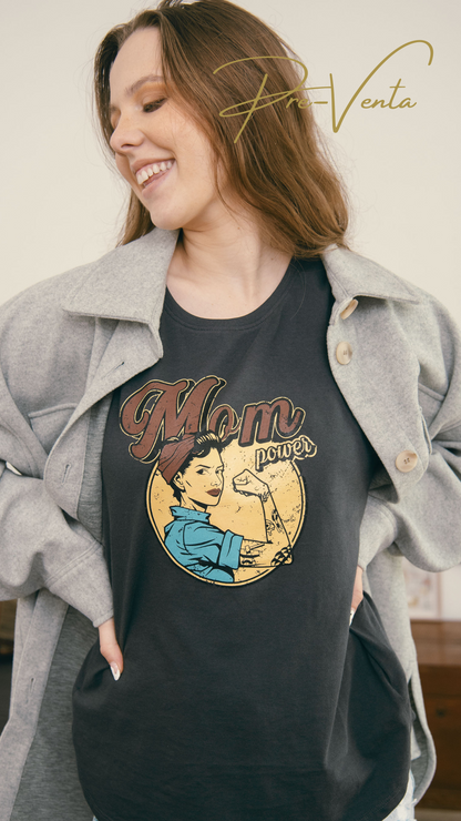 Blusa de Lactancia - Mom Power Gris - Pre-Venta Navidad